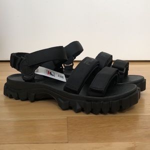 Fila Yak Women's Sandals Triple Black - Size 9